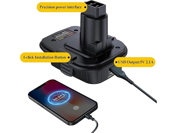 LONG FIT DM18D M18 & Dewalt 20V to 18V Tool Converter