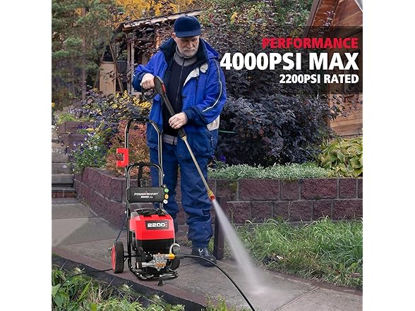 PowerSmart Electric Pressure Washer 1.2 GPM 2200PSI Max