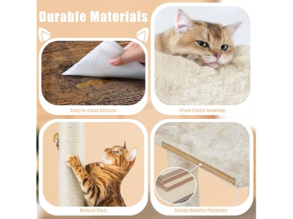 Yaheetech Litter Box Enclosure with Cat Tree,
