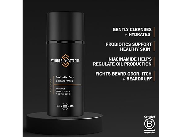 stubble & stache Face Wash and Beard Wash for Men