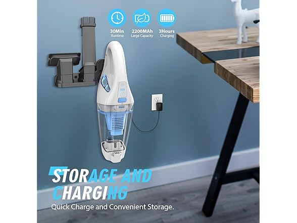 FUOAYOC FUOAYOC-H11-WHT/BLU FUOAYOC H11 Handheld Vacuum Co