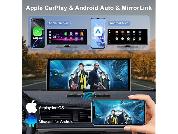 Accfly 11" Wireless Carplay Touchscreen