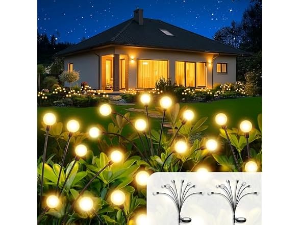 Ulaiyohome Solar Garden Lights, 2 Pack