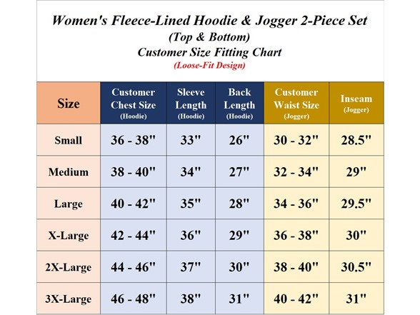 Womens Fleece-Lined Hoodie & Jogger Sets