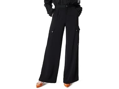 $14.99, Was $119, 87% Off! DEE Ocleppo Women Khloe Wide Leg Cargo Dress Pant dealfomo