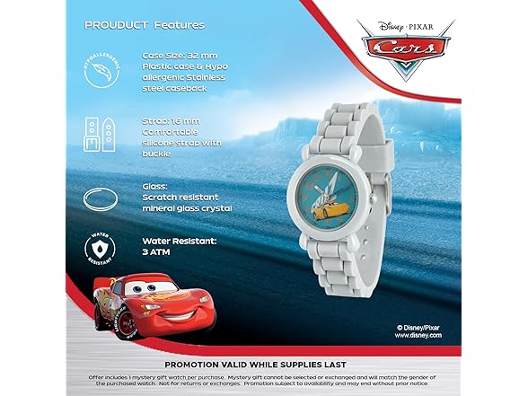 Disney Pixar Cars Watch Kids Grey