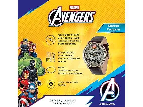 Marvel Adult Vintage Analog Quartz Watch