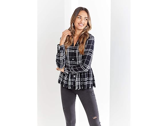 Mud Pie Women's Prescott Buttondown (L)