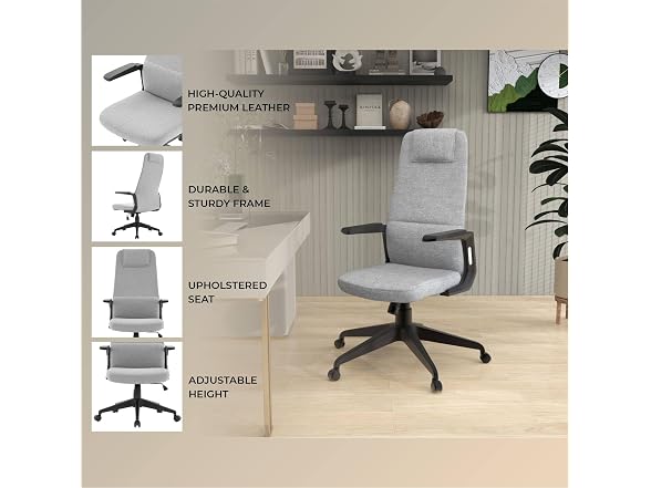 LeisureMod Ergonomic High-Back Office Chair