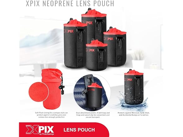 XPIX Large Neoprene Pouch Bag for DSLR
