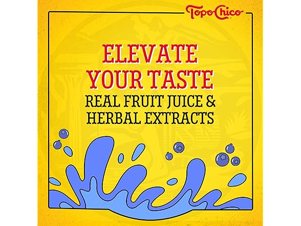 8PK Topo Chico Sabores Blueberry with Hibiscus