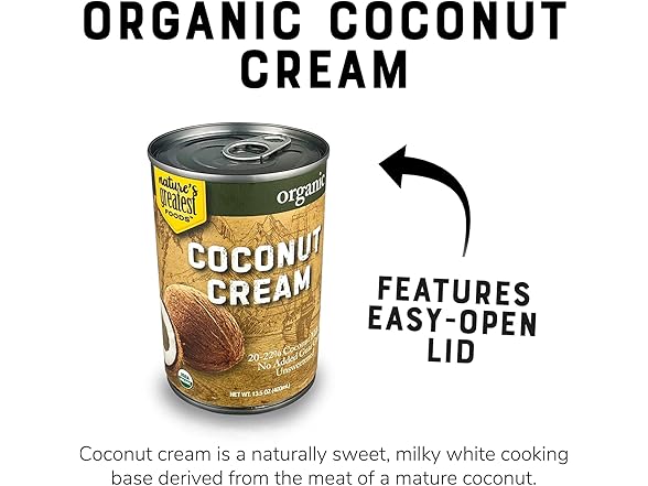 1CT Organic Coconut Cream – Unsweetened