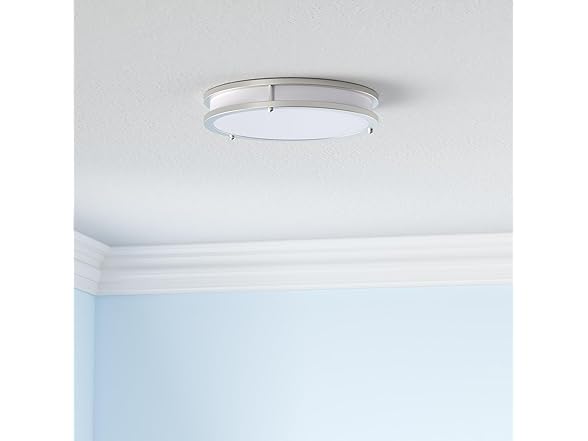 36W LED Ceiling Light, 2 Pack, Nickle, 13"