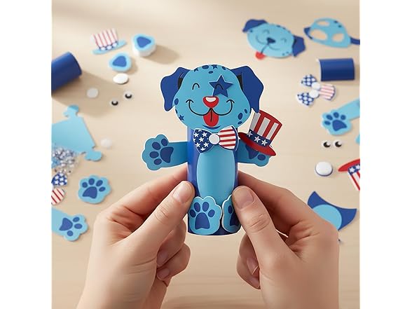 Fun Express Patriotic Dog Craft Roll Craft Kit