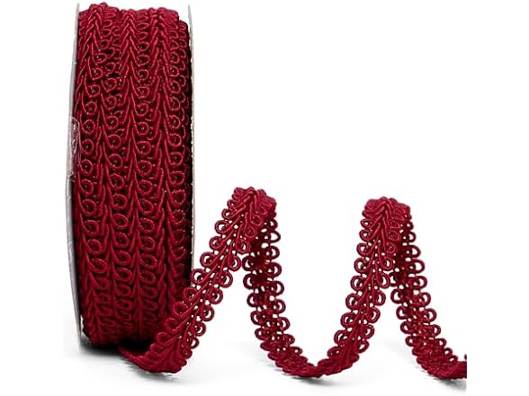 3/8" X 10 Yd Wine Gimp Braid Trim