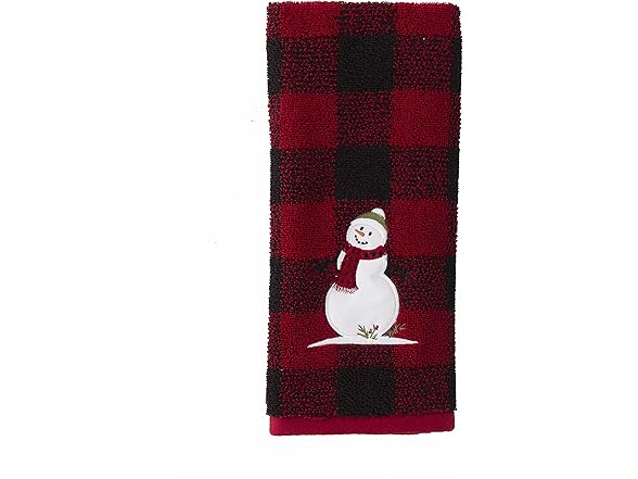 Woodland Winter Snowman Hand Towels