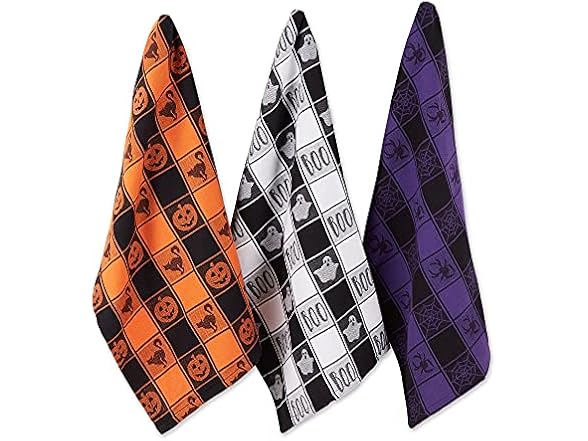 Halloween Collection Embellished Dishtowel Set
