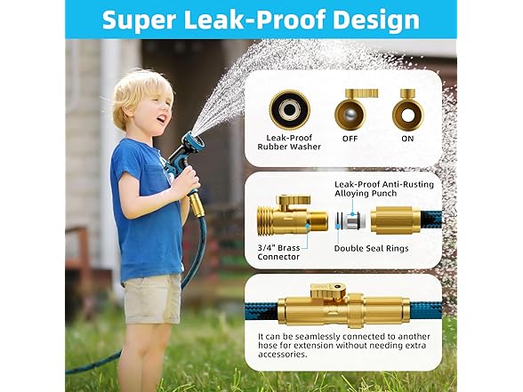Mbtrong 100ft Blue Garden Hose