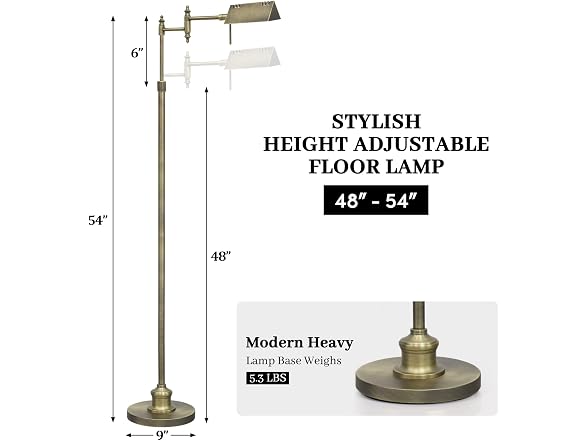 Bairth Bronze Reading Floor Lamp