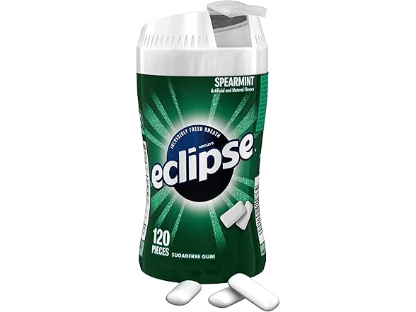 Eclipse, Sugar Free Gum Spearmint, 120 c