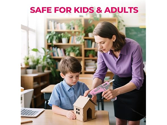 WORKPRO Hot Glue Gun Full Size - 100W Pink