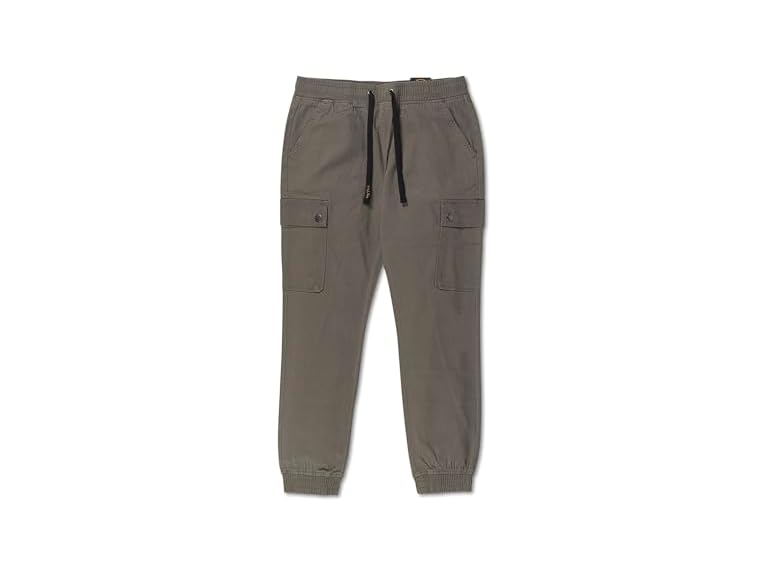 Bay York Men's Stretch Cargo Jogger with Metal Snap Button and Elastic Waist Band