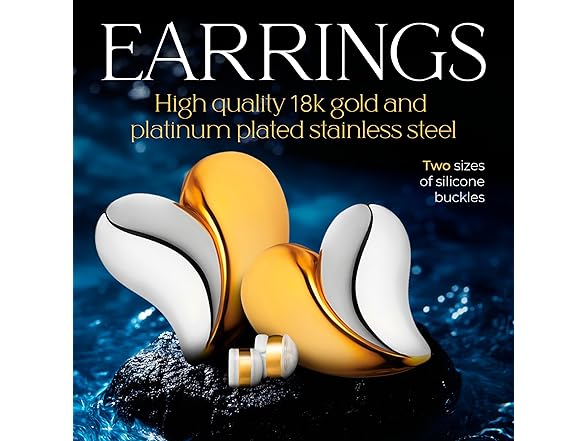 Vio Berk 18K Gold Plated Heart Earrings