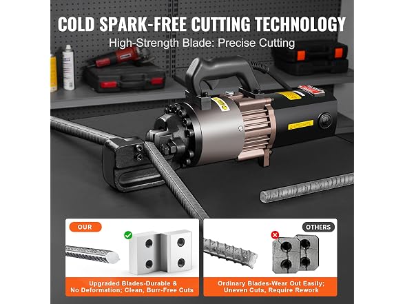 Electric Hydraulic Rebar Cutter, 2000W Portable