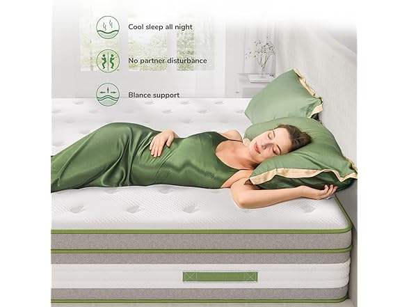 Novilla King Mattress 12" Hybrid Pillow Top