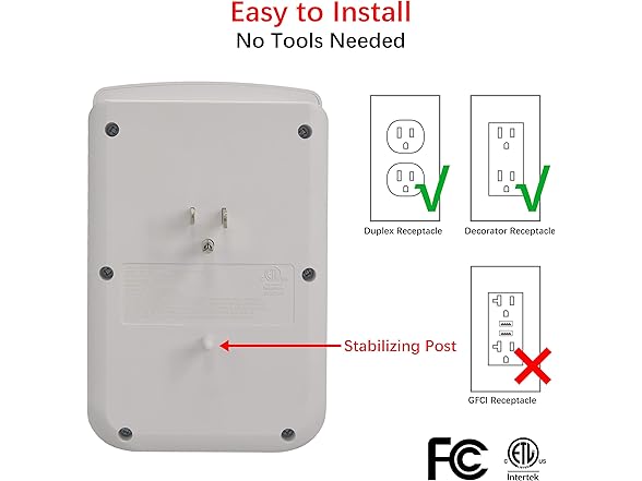 Clear Power 2pack: 6-Outlet Wall-tap