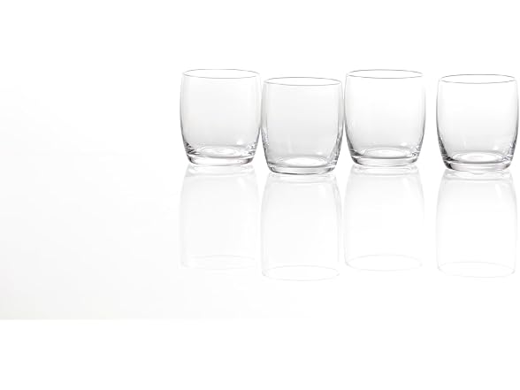 Fortessa Gala Glass, 15 Ounce Short Beverage (Set of 4), Clear