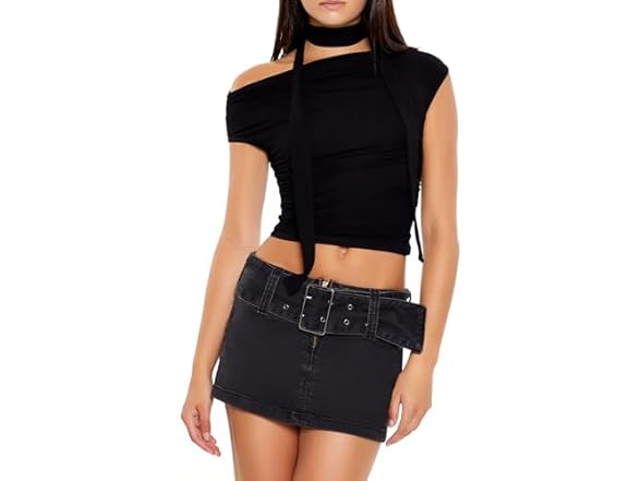 Forever 21 Women (S) Off-the-Shoulder Crop Top Set