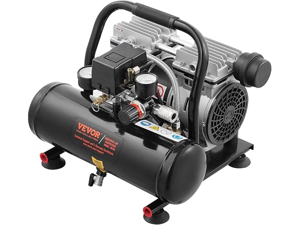 Air Compressor, 1 Gallon Steel Tank, 1HP 1.5 CFM