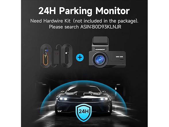 S70 Dash Cam Front and Rear | 2.5K Dual Dash