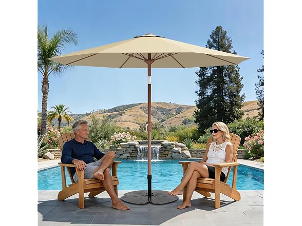 GREENVINES 4-Piece Patio-Petal-Umbrella-Base