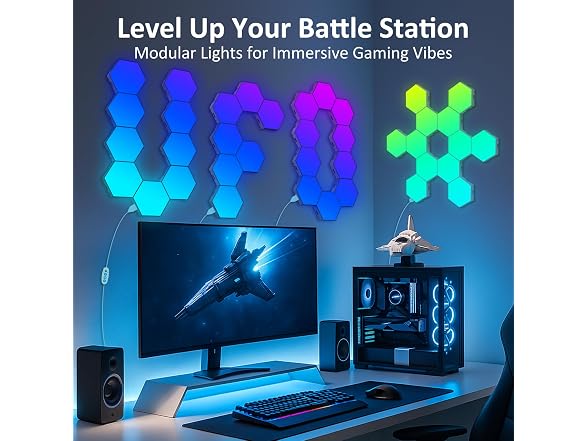 MeRGBWLife 12 Pack Hexagon LED Wall