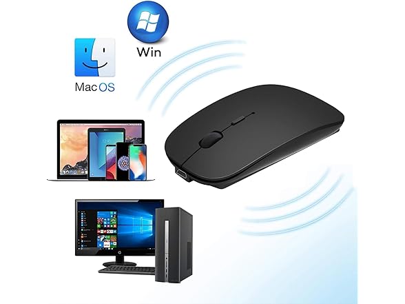 Aigeer Wireless Bluetooth Mouse USB C