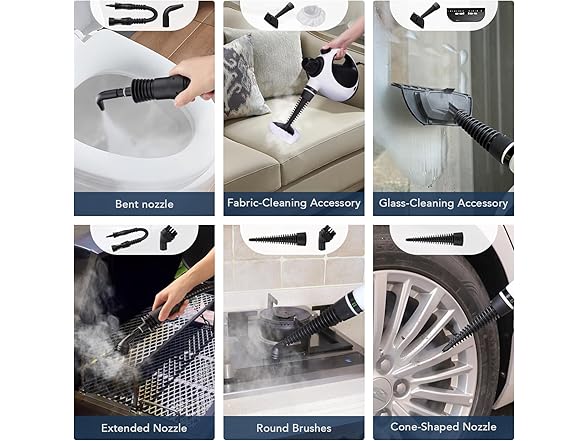 Handheld Steam Cleaner w/ 10 Accessories
