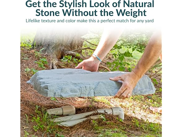 Sunnydaze 3.5” H Flat Faux Landscape Rock Cover
