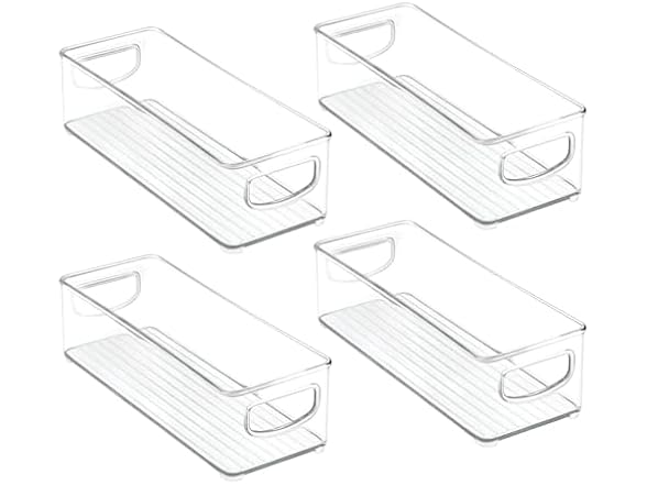 mDesign Plastic Bathroom Storage Container Bins w