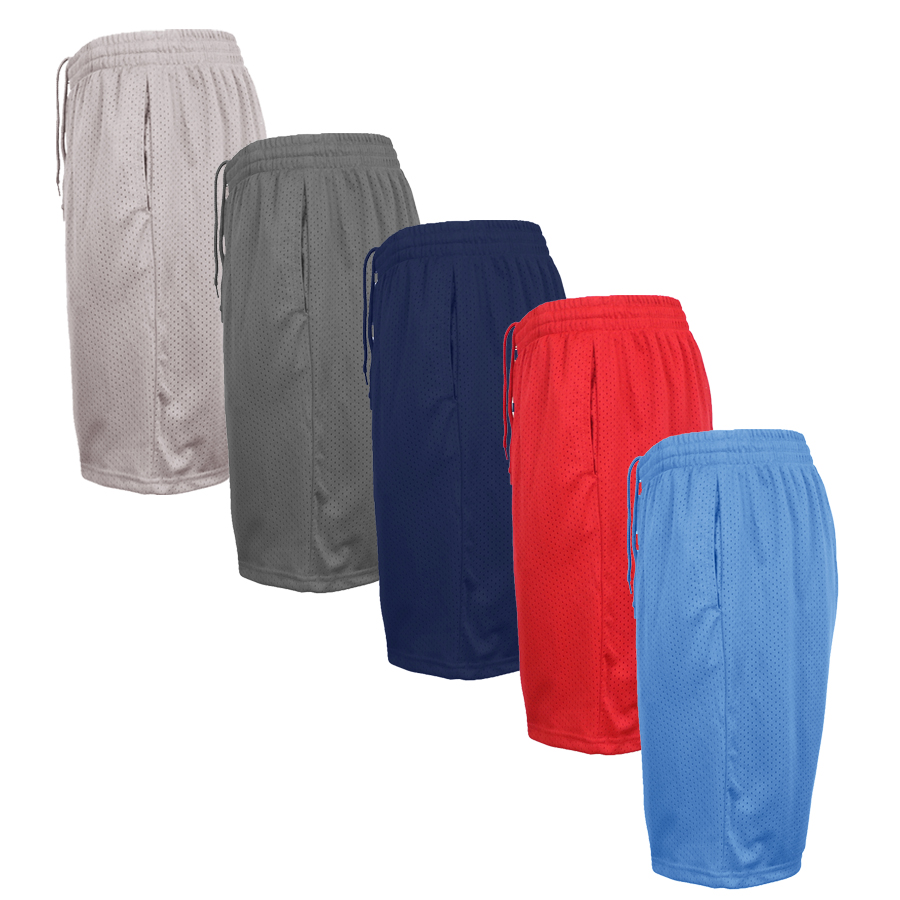 5Pk Mens Classic Mesh Shorts (S-3XL) - Gallery 9