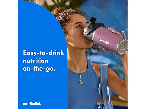 nutribullet Flip Portable Blender with Insulated Cup, Lavender