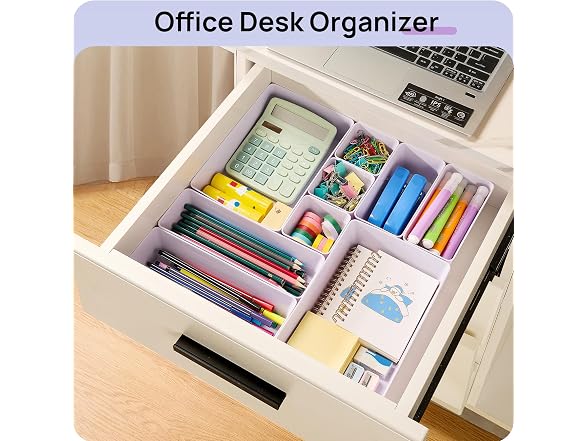 Vtopmart Lilac 25 PCS Plastic Drawer Organizer