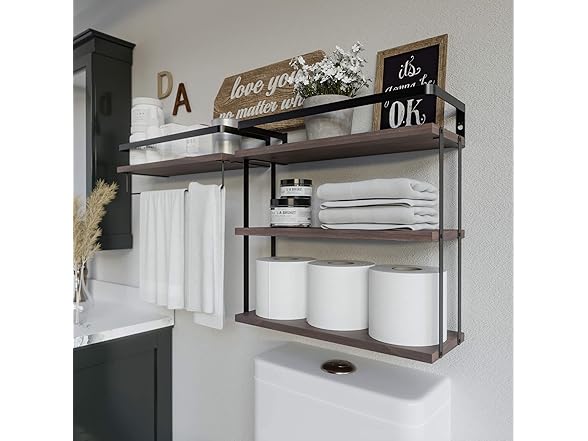 Wall Mounted Floating Shelves, 3+1 Tier
