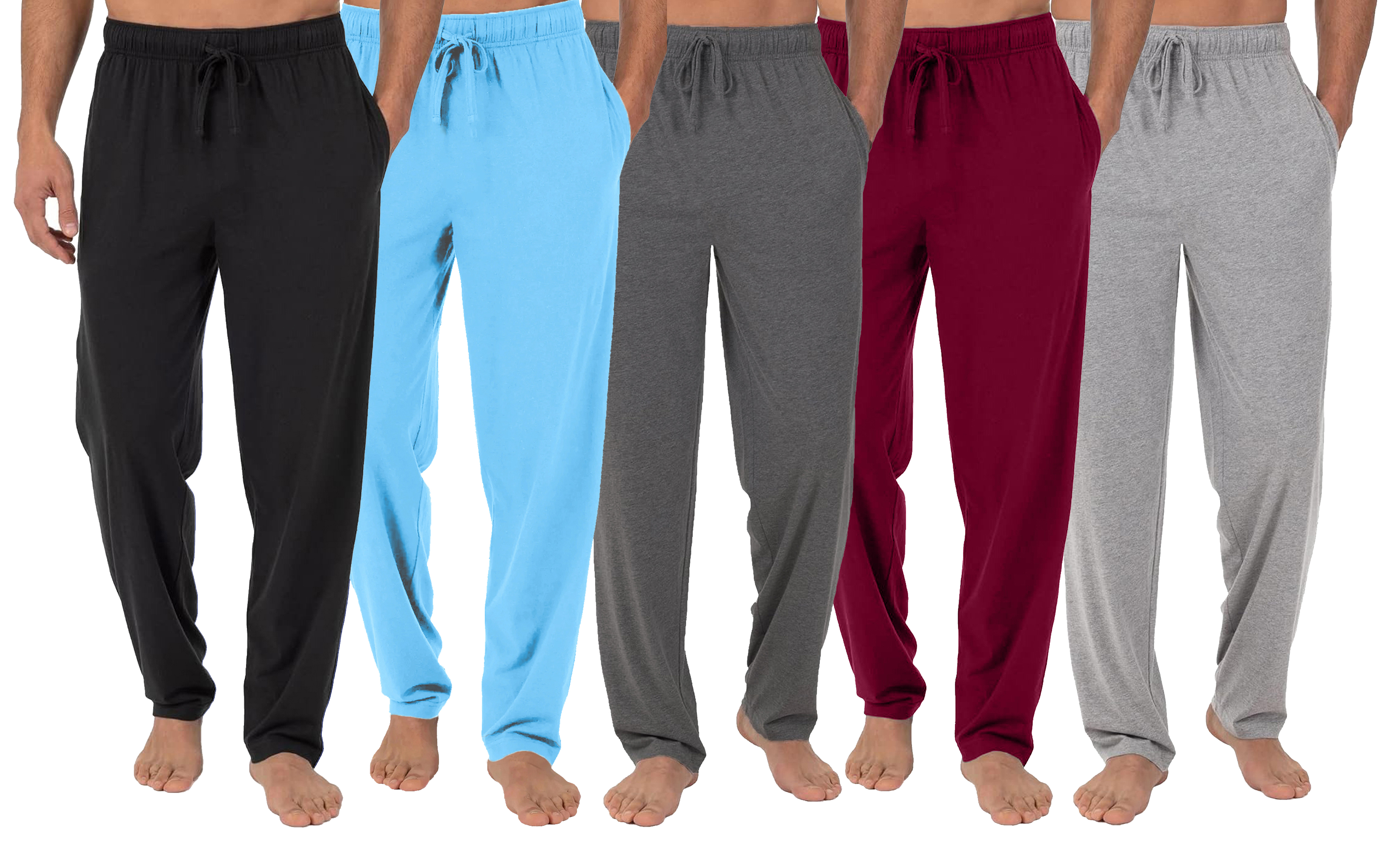 5Pk Mens Classic Lounge Pants - Gallery 14