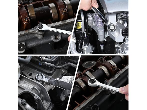 22-Piece Ratcheting Combination Wrenches Green