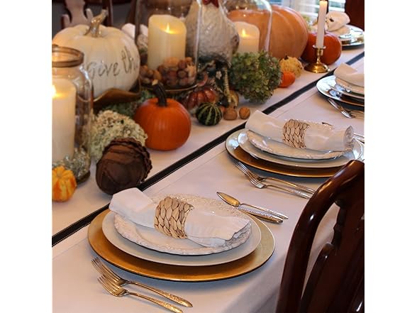 WOHIWO Napkin Rings Set of 12