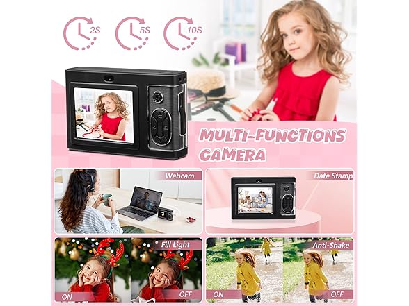 MQOUNY Digital Camera, FHD 1080P w/ 32GB Card