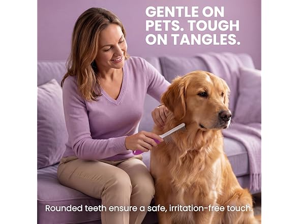 Poodle Pet Detangling Pet Comb with Long & S