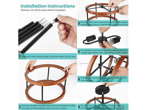 Lakumu 2-Light Retro Semi Flush Mount